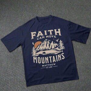 Faith Can Move Mountains T-Shirt 100% Heavy Cotton T Shirt